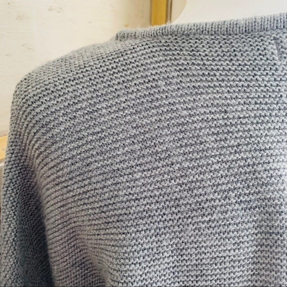 RAMY BROOK Gray Silena Crop Wool Sweater w/Fringe - Picture 8 of 12